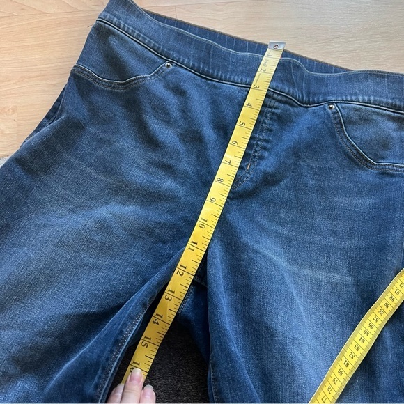 SPANX Distressed Denim Skinny Jean Leggings Size Extra Large - Picture 6 of 8